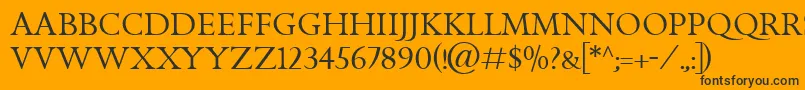 GoldenCockerelTitlingItc Font – Black Fonts on Orange Background