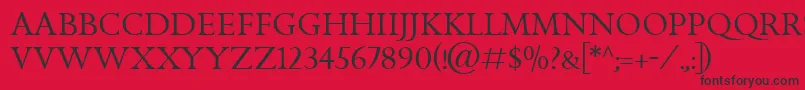 GoldenCockerelTitlingItc Font – Black Fonts on Red Background