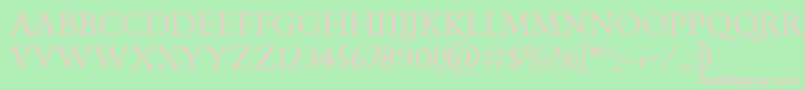 GoldenCockerelTitlingItc Font – Pink Fonts on Green Background