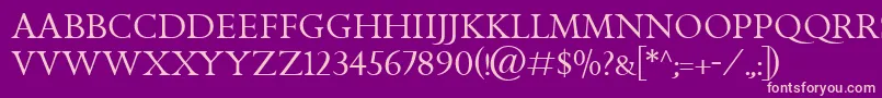 GoldenCockerelTitlingItc Font – Pink Fonts on Purple Background