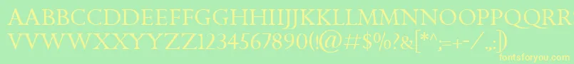 GoldenCockerelTitlingItc Font – Yellow Fonts on Green Background