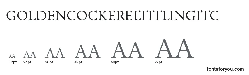 GoldenCockerelTitlingItc Font Sizes