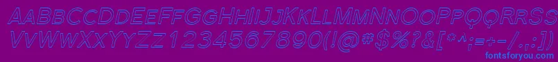 fuente FlorencesansScOutlineItalic – Fuentes Azules Sobre Fondo Morado