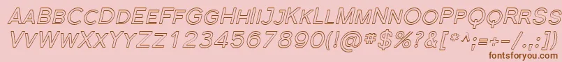 FlorencesansScOutlineItalic Font – Brown Fonts on Pink Background