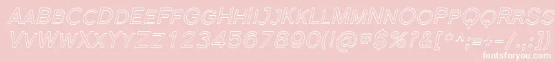 FlorencesansScOutlineItalic Font – White Fonts on Pink Background