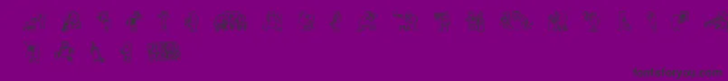 フォントPsychopaths – 紫の背景に黒い文字