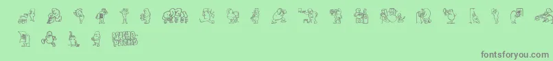 Psychopaths Font – Gray Fonts on Green Background