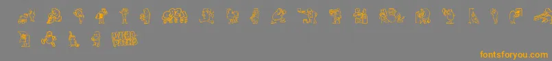 Psychopaths Font – Orange Fonts on Gray Background