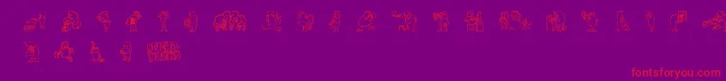 Psychopaths Font – Red Fonts on Purple Background