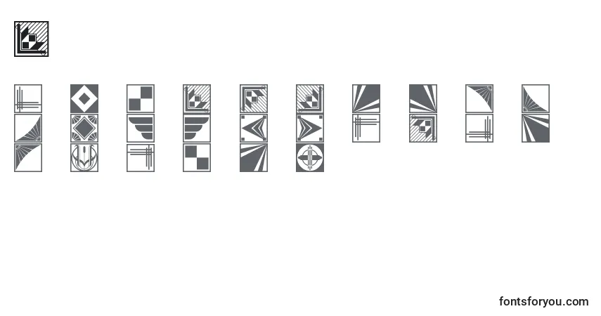 Decobordersnf (54984)-fontti – aakkoset, numerot, erikoismerkit