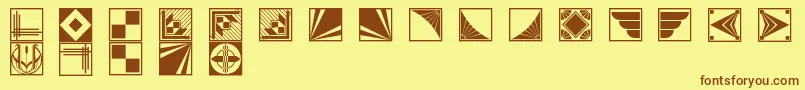 Шрифт Decobordersnf – коричневые шрифты на жёлтом фоне