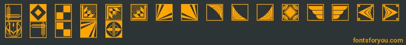 Шрифт Decobordersnf – оранжевые шрифты на чёрном фоне