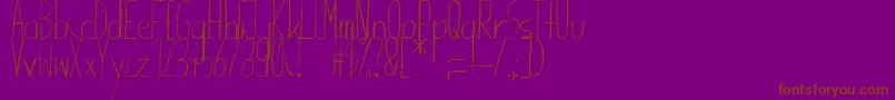 フォントGiraffenhals – 紫色の背景に茶色のフォント