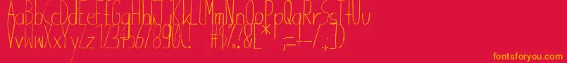 Giraffenhals Font – Orange Fonts on Red Background