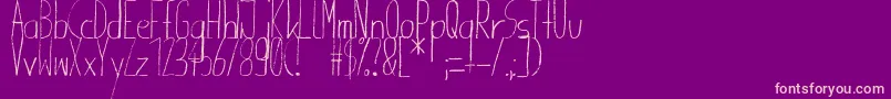 Giraffenhals Font – Pink Fonts on Purple Background