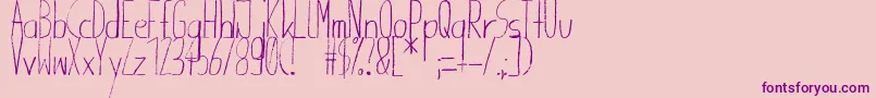 Giraffenhals Font – Purple Fonts on Pink Background