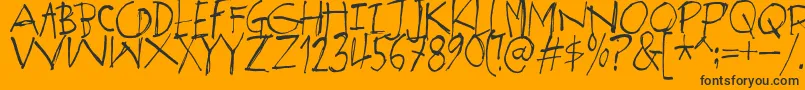 SpektakelDemo Font – Black Fonts on Orange Background