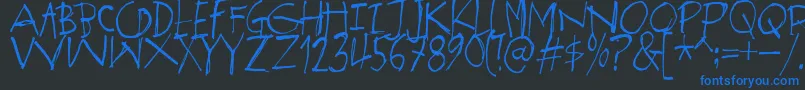 SpektakelDemo Font – Blue Fonts on Black Background