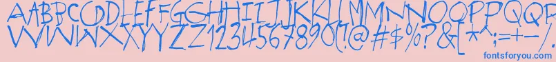 SpektakelDemo Font – Blue Fonts on Pink Background