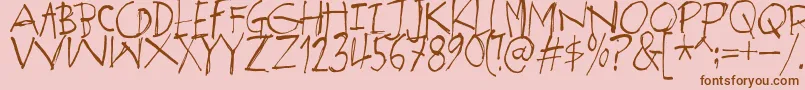 SpektakelDemo Font – Brown Fonts on Pink Background