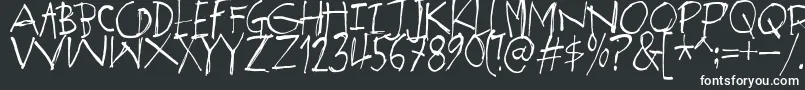 Шрифт SpektakelDemo – белые шрифты на чёрном фоне