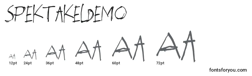 Größen der Schriftart SpektakelDemo