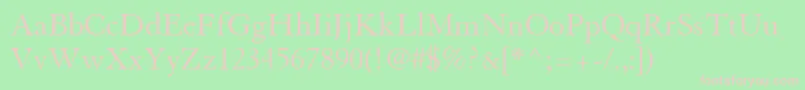 TiascoSsi Font – Pink Fonts on Green Background