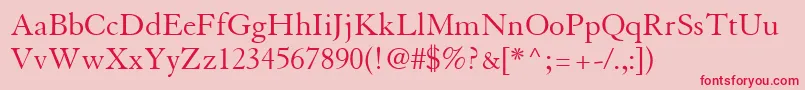 TiascoSsi Font – Red Fonts on Pink Background