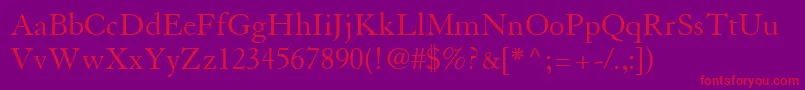 TiascoSsi Font – Red Fonts on Purple Background