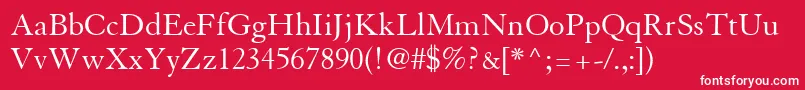 TiascoSsi Font – White Fonts on Red Background