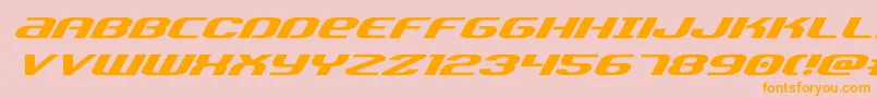 Teamamericaexpand Font – Orange Fonts on Pink Background