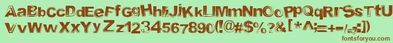 Timeportal Font – Brown Fonts on Green Background