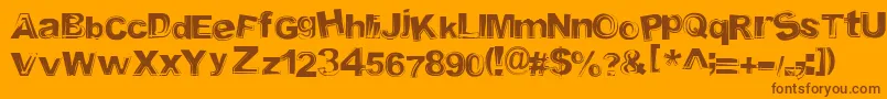 Timeportal Font – Brown Fonts on Orange Background