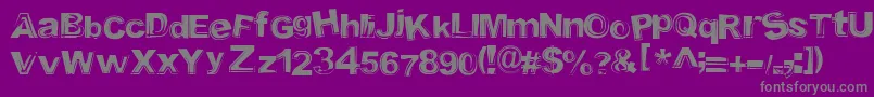 Timeportal Font – Gray Fonts on Purple Background
