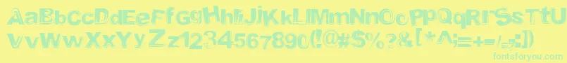 More about Timeportal Font Timeportal Font – Green Fonts on Yellow Background