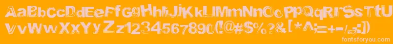 Timeportal Font – Pink Fonts on Orange Background