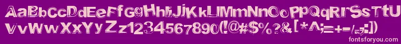 Timeportal Font – Pink Fonts on Purple Background
