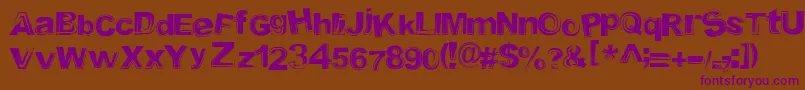 Timeportal Font – Purple Fonts on Brown Background