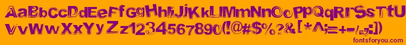 Timeportal Font – Purple Fonts on Orange Background