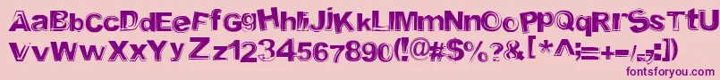 Timeportal Font – Purple Fonts on Pink Background
