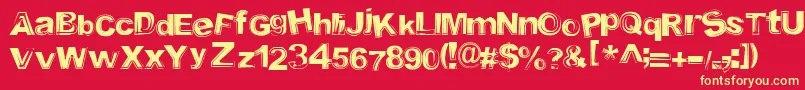 Timeportal Font – Yellow Fonts on Red Background