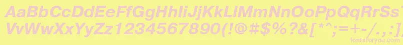 PragmaticacfttBolditalic Font – Pink Fonts on Yellow Background