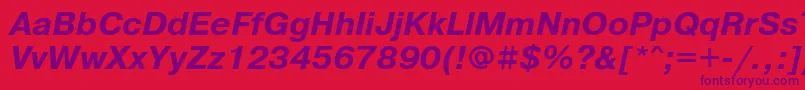 PragmaticacfttBolditalic Font – Purple Fonts on Red Background