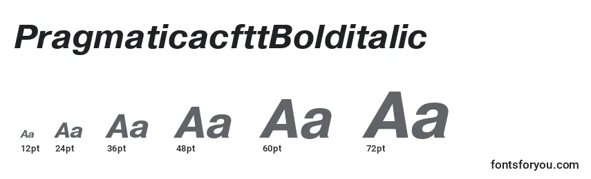 Размеры шрифта PragmaticacfttBolditalic