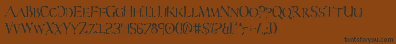 Шрифт Severv2c – чёрные шрифты на коричневом фоне