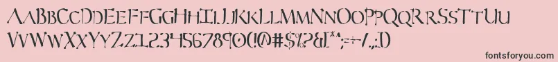 Severv2c Font – Black Fonts on Pink Background