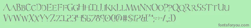 Severv2c Font – Gray Fonts on Green Background