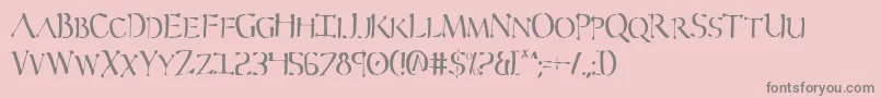 Severv2c Font – Gray Fonts on Pink Background