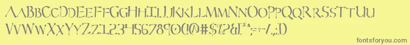 Severv2c Font – Gray Fonts on Yellow Background