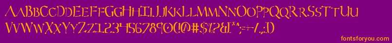 fuente Severv2c – Fuentes Naranjas Sobre Fondo Morado